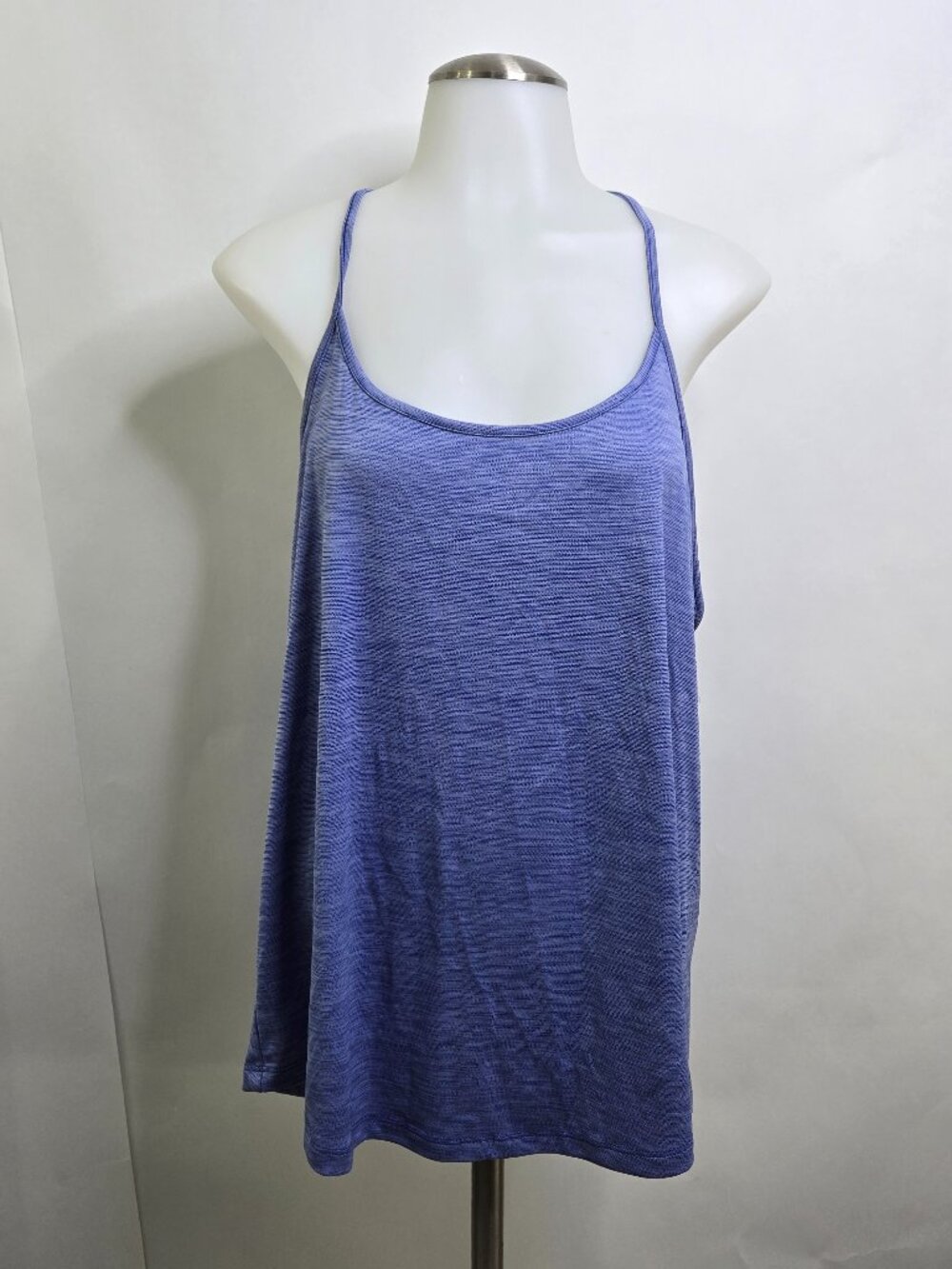 Under Armour Heat Gear Tank Top L Blue Purple New Loose Racerback Heathered New